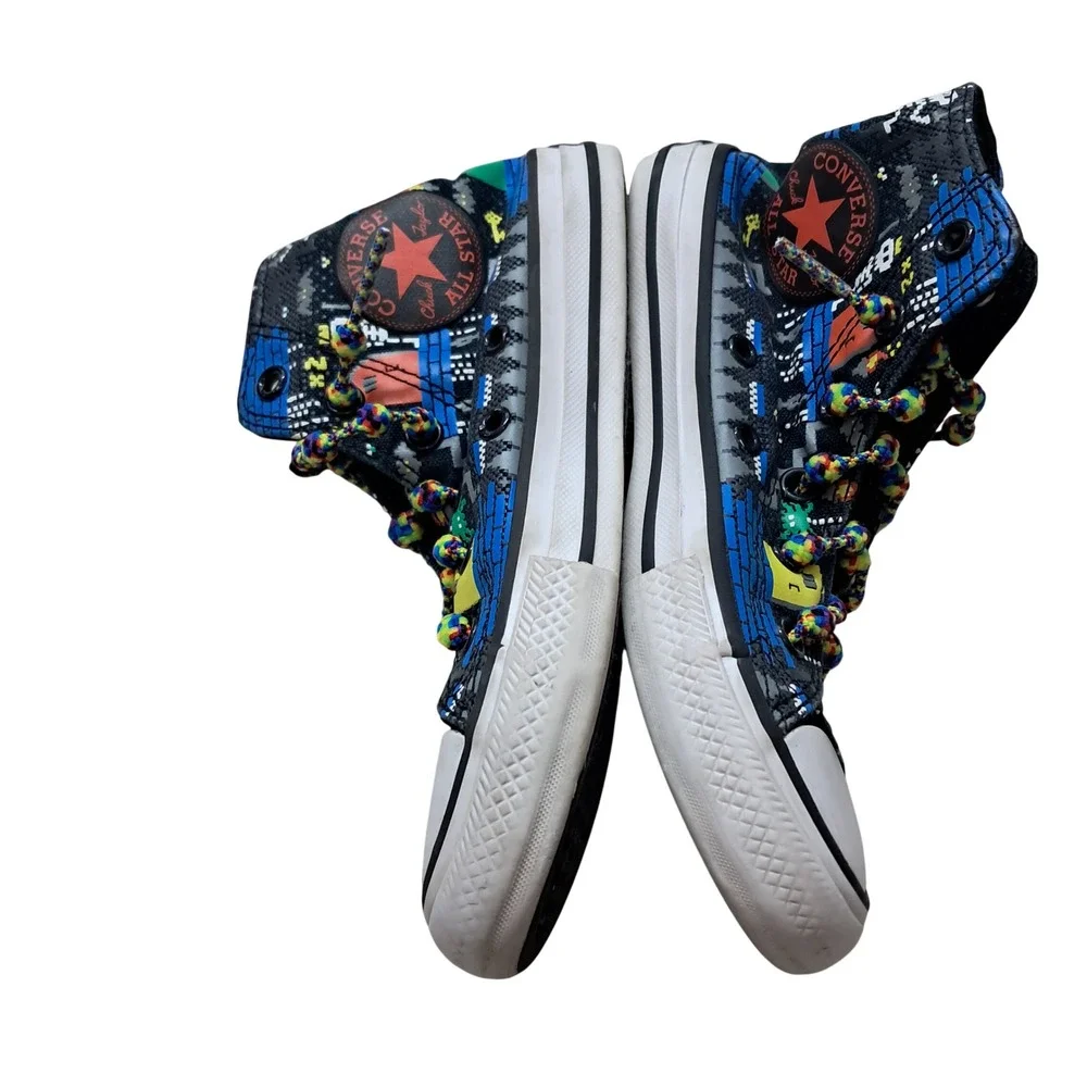 Converse Gamer High Top Sneakers Kids Boys 13 Black Chuck Taylor Retro Gaming